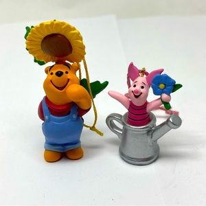 Vintage 1998 Hallmark “The Garden of Piglet & Pooh ornaments